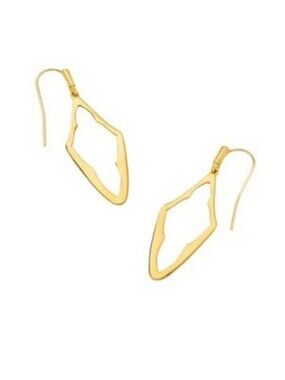 Kendra Scott Gold Abbie Elongated Open Drop Earrings